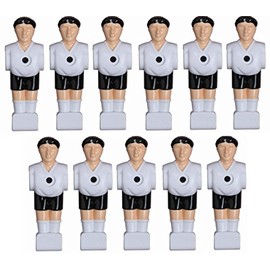 1a-sports Charlsten 11 Football Figures for 16 mm Bars Including Screws and Nuts Complete Set (Black/White)