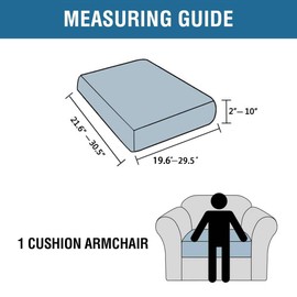 BellaHills Stretch Sofa Seat Cushion Cover Sofa Couch Cushion Furniture Protector Sofa Slipcover with Elastic Bottom Spandex Jacquard Fabric Small Checks(1 Piece, Black)