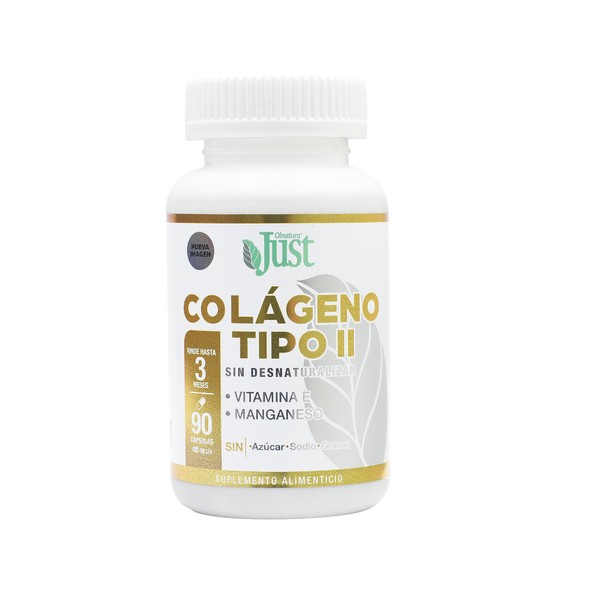 Colágeno Tipo II Premium. Sin Desnaturalizar 90 Cápsulas + Vitamina E, Manganeso.