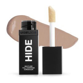 HIDE Multi-Use Full Coverage Concealer, Oil-Free & Longwearing Under Eye Concealer for Blemishes, Dark Circles, & Contouring, Vegan, Cruelty-Free, Light Beige, 0.5 fl oz