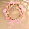Yheahin Adjustable Flower Crown Floral Headpiece for Women Handmade Floral