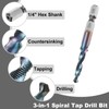 Sourcing Map 1pcs x M5 x 0.8 Combination Drill and
