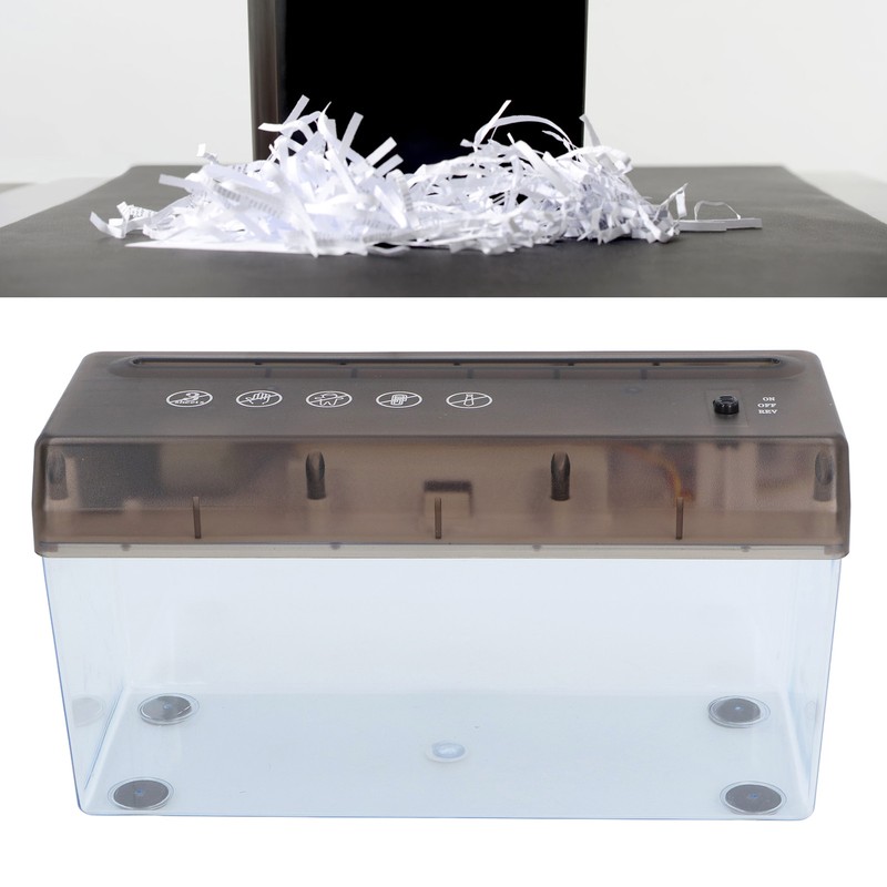 Strip Cut Paper Shredder USB Or Battery Powered Electric A4