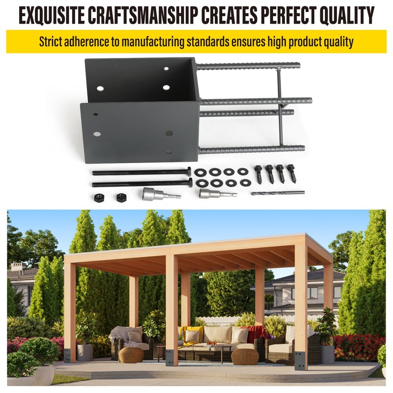 Epcee 2Pack Heavy Duty Stainless Steel U-Shape Fence Post Holder