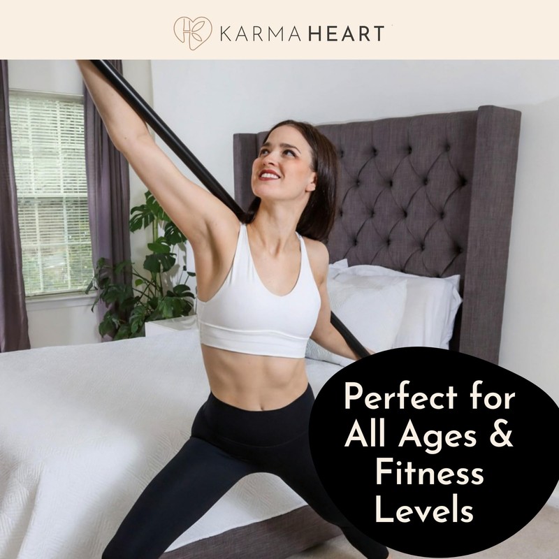 Karma Heart Yoga Stick & Stretching Stick with Super Sturdy