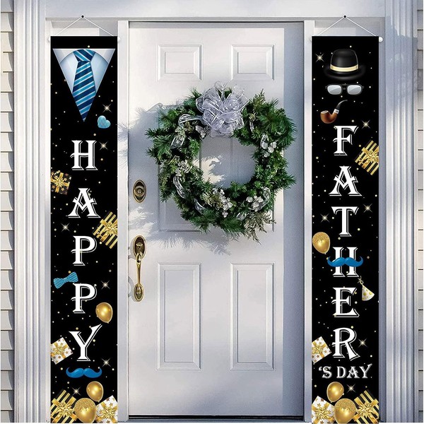 DOKLY Father's Day Backdrop 2 Piece Hanging Black Tuxedo Set