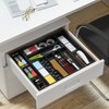 WUSHIZHUHUN Utensil Organizer Silverware Drawer Organizer - Bamboo Expandable Cutlery