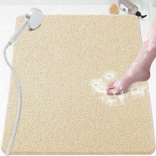 Shower Mat Bathtub Mat Non-Slip,32x24 inch, Soft Tub Mat with