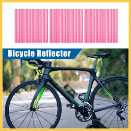 BULLSPANN 36pcs Pink Bicycle Reflector Reflective Edition Durable ABS Night Visibility Cycling Bike Mountain Bike Wheel Wheelchair