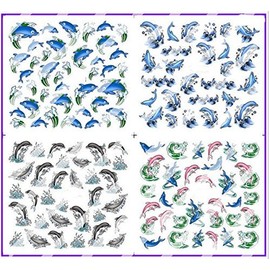 100 Dolphin Nail Art Decals