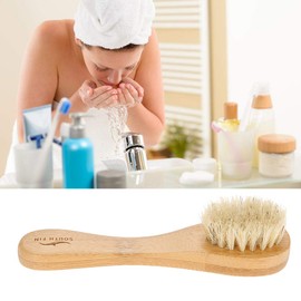 Exfoliating Face Brush,ANGGREK Face Scrubbing Brush Mens Wooden Handle Face Brush Exfoliating Skin Brush Tool Face Brush With Bristles