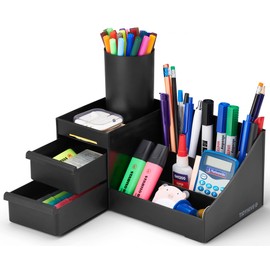 Tidyhive Desk Organiser Tidy & Pen Pot, Stationary Organiser Desk Tidy, Caddy For Office & Craft Storage Holder