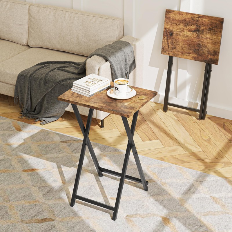 Foldable TV Trays, Small Folding Table, TV Trays Set of