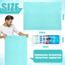 SmoothNovelty Extra Large Swimming Towel Quick Dry for Swimmers Microfiber Towel Lightweight Chamois for Diving Triathlons and Other Water Sports Suitable for Beach Shower Pool Gym Camping (Aqua)