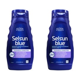 Selsun Blue Shampoo Naturals Dandruff 2-In-1 Strength 11 Ounce (325ml) (2 Pack)