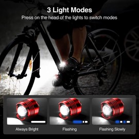 WJKK Red LED Shoe Lights 2PACK, Rechargeable Shoe Flashlight with 3 Modes, Waterproof Clip-On Light for Running, Hiking, Safety – Kids & Adults
