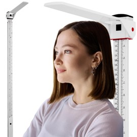 VITALBEST Wall Mount Stadiometer, Professional Aluminum Metal Telescopic Height Measuring Rod for Adults and Kids, Medical Office Height Measuring Device, Scale Height Measure