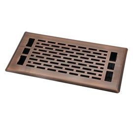 Jatohome Floor Vents Ease Adjust 4X10 Inch Decorative Floor Vent for Room Heavy Duty Walkable Steel Floor Register Air Vents Red Bronze Color