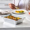 Large Aluminium Foil Containers With Lids (8" x 4.5" x