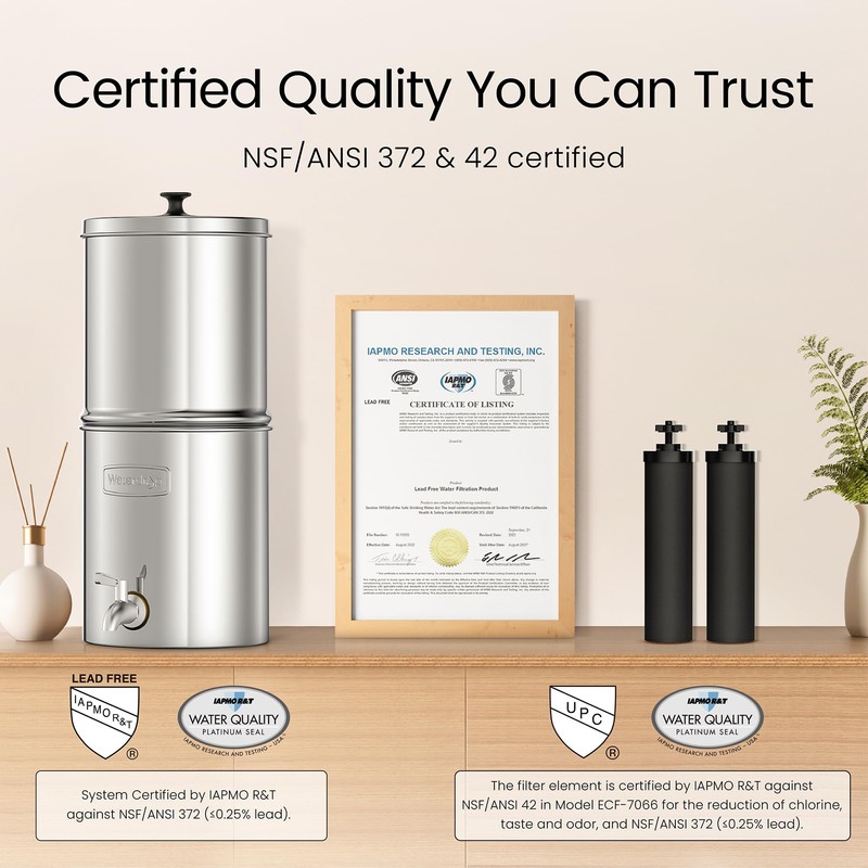 Waterdrop 1.5 Gallon Countertop Water Filtration System, NSF/ANSI 42&372 Certified
