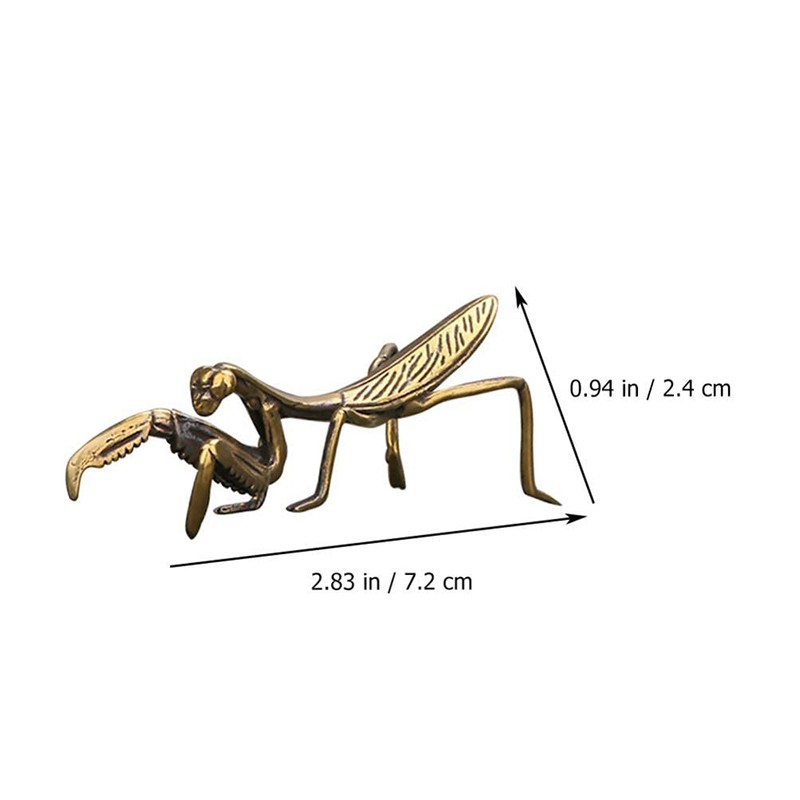 Metal Mantis Brass Praying Mantis Mini Fairy Garden Animal Figurines
