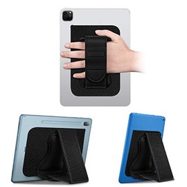 Fintie Soporte Universal para Tablet - la Correa de Mano [Doble Soporte] Gancho Acolchado Desmontable y la Empuñadura de Agarre, Negro