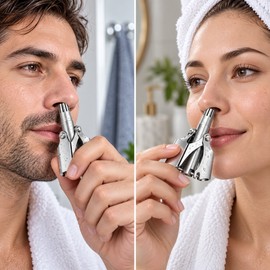 Ear and Nose Hair Trimmer Clipper Painless Hair Trimmer for Men Women Manual Trimmer with Waterproof Hand wash Easy Cleansing