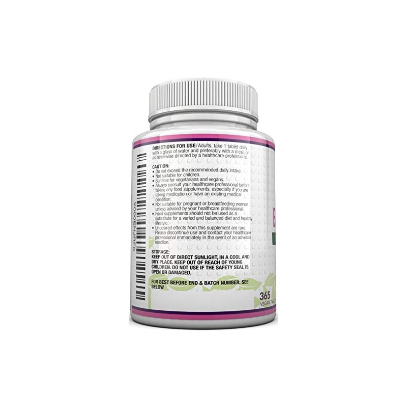 Biotin Hair Growth Supplement - 365 Vegan Tablets (Full Year