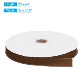 MECCANIXITY Velvet Ribbon 3/4 Inch x 25 Yard Single Face Spool Silky Velvet Fabric for Bouquets DIY Crafts Gift Wrapping Wedding Party Deep Brown