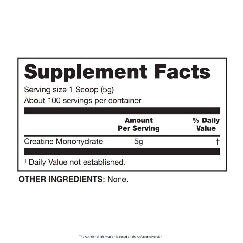 Creatine Monohydrate Powder:_ Unflavoured, 100 Servings