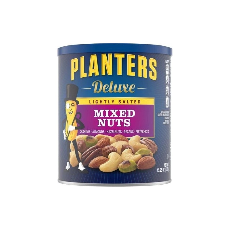 Planter's Planters Mixed Nuts, Lightly Salted Deluxe Mixed Nuts, 15.25