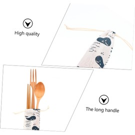 KICHOUSE Camping Utensil Organiser Straw Carrying Case Set Pcs Cutlery Pouches Travel Pouches for BBQ