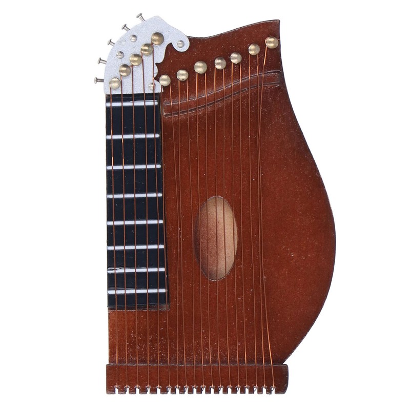 Guzheng Model Wooden Miniature Guzheng Musical Instrument Model Display for
