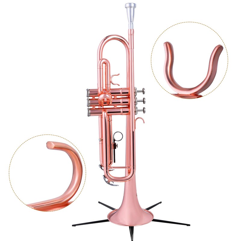 EASTROCK Bb Trumpet Standard Trumpet Set with Carrying Case,Gloves, 7C