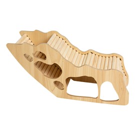 POHOVE Wooden Hamster Tunnel with Climbing Ladder,Hamster Ladder Hamste-r House Syrian Hamster Toys, Hamste-r Hideout for Syrian Dwarf Hamste-r.