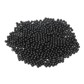 YELARXI Fishing Beads Hard Plastic Fishing Bait Eggs Lure Rigs Accessories, 6mm Fit for Saltwater Freshwater - Round (500 Pack, Black)