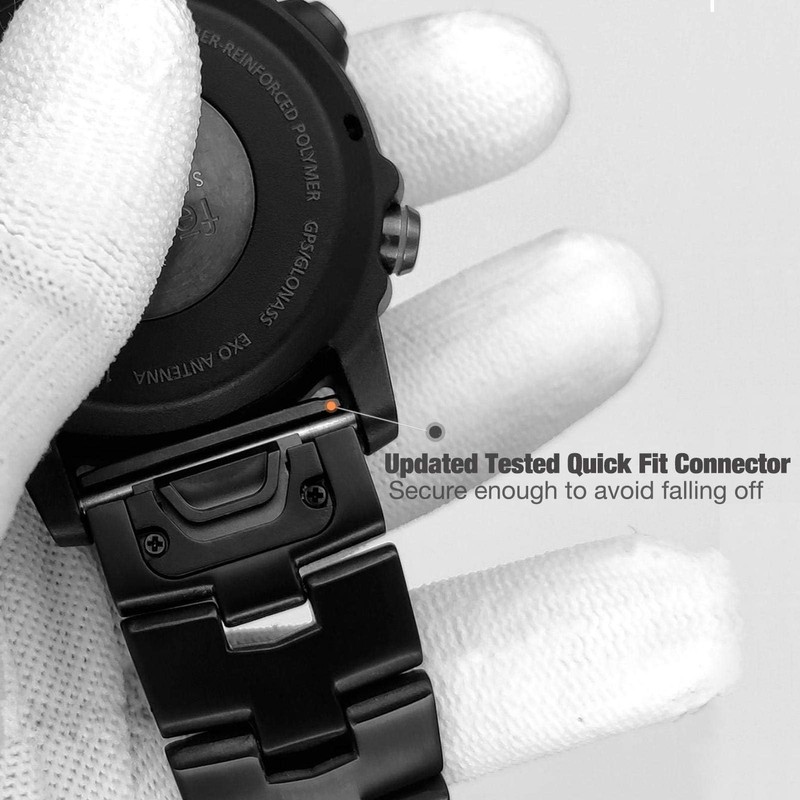 Synsing 26mm Titanium Metal Quick Release WatchBand Compatible for Fenix