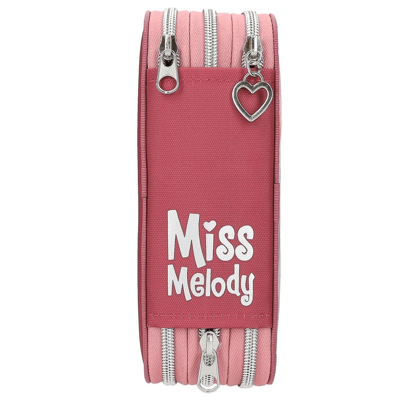 Depesche Miss Melody Triple Pencil Case Assorted Colours Red, Rust