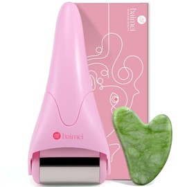 BAIMEI IcyMe Stainless Steel Ice Roller for Face & Gua Sha Facial Tools | Soothes Puffiness & Relaxation,Daily Beauty Tools Accessories,Self Care Gift