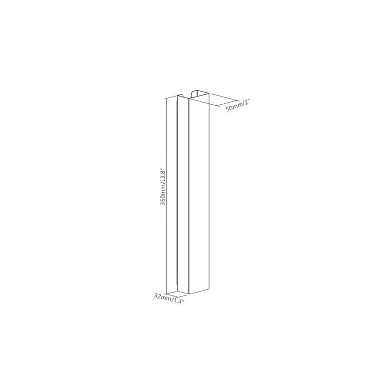 Brateck 42173 Magnetic Cable Management Channel, White, 350 x 32