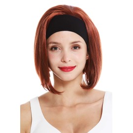 WIG ME UP - GFW948-H-130 women's party wig headband short sleek 80's retro look copper red