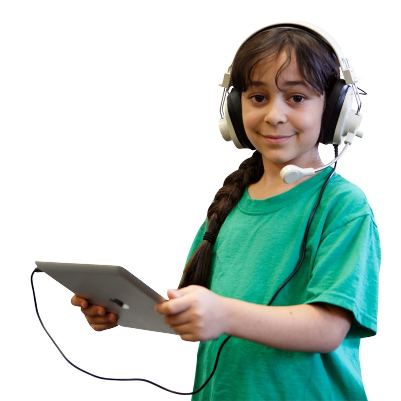 Califone 3066AVT Deluxe Multimedia Stereo Headset with To Go Plug,