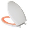 Elongated Heated Toilet Seat with Night Light, Three Temperature Settings