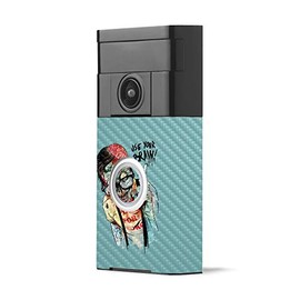 MightySkins Carbon Fiber Skin for Ring Video Doorbell - Use Your Brain | Protective, Durable Textured Carbon Fiber Finish | Easy to Apply, Remove, and Change Styles | Made in The USA