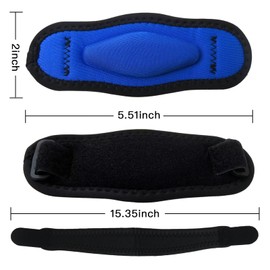 Acupress Blue Tennis Elbow Brace Support Arthritis Tendonitis Golfer Arm Joint Pain Band Strap