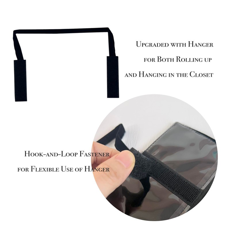 UnionPlus Velvet Travel Jewelry Case Roll Bag Organizer for Necklace,