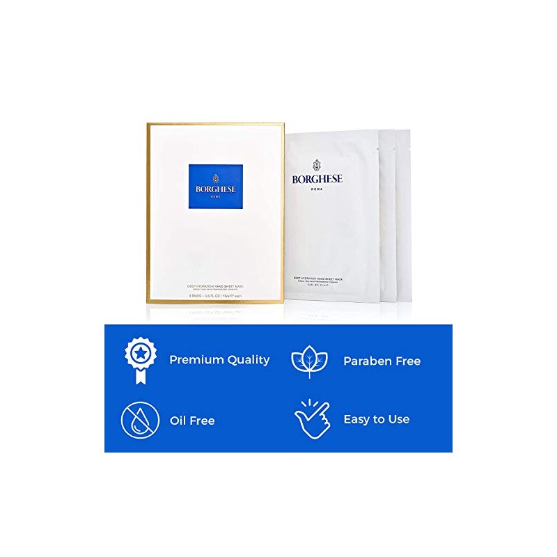 Borghese Deep Hydration Hand Sheet Masks - Pair of 3