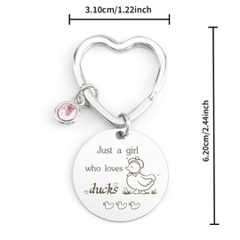 LmashRbaiw Duck Keyring,Duck Gifts,Duck Keychain,Duck Gifts for Women,Duck Lovers Gift for Her,Duck Themed Gifts