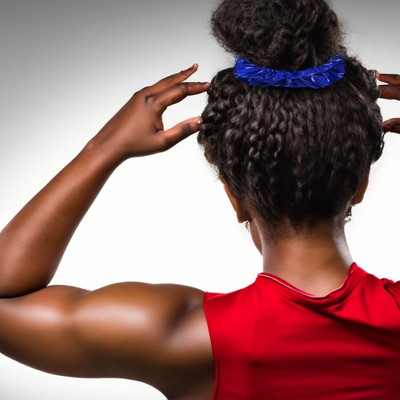 Rugby Hair Scrunchy - Blue/White | Stylish & Versatile Hair