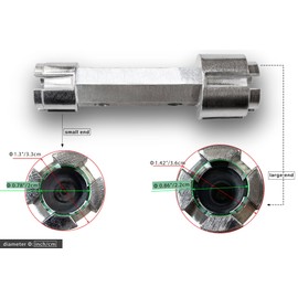 BearHut BearHut Tub Drain Remover Wrench Removal Tool Dual Ended Dumbell for Bath Drains Heavy Duty Aluminum